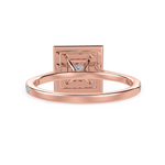 Load image into Gallery viewer, 50-Pointer Princess Cut Solitaire Double Halo Diamond Shank 18K Rose Gold Ring JL AU 1301R-A   Jewelove.US
