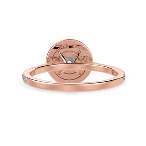 50-Pointer Solitaire Double Halo Diamond Shank 18K Rose Gold Ring JL AU 1302R-A   Jewelove.US