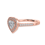 Load image into Gallery viewer, 70-Pointer Heart Cut Solitaire Halo Diamond Shank 18K Rose Gold Ring JL AU 1305R-B   Jewelove.US
