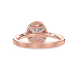 Load image into Gallery viewer, 70-Pointer Oval Cut Solitaire Halo Diamond Shank 18K Rose Gold Ring JL AU 1325R-B   Jewelove.US
