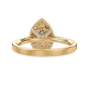 70-Pointer Marquise Cut Solitaire Halo Diamond Shank 18K Yellow Gold Ring JL AU 1326Y-B   Jewelove.US