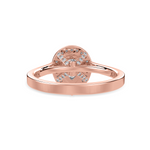 Load image into Gallery viewer, 50-Pointer Pear Cut Solitaire Halo Diamond Shank 18K Rose Gold Ring JL AU 1327R-A   Jewelove.US
