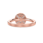 Load image into Gallery viewer, 70-Pointer Pear Cut Solitaire Halo Diamond Shank 18K Rose Gold Ring JL AU 1327R-B   Jewelove.US
