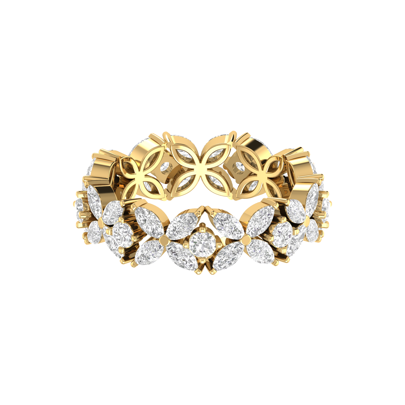 Designer 18K Yellow Gold Diamond Ring for Women JL AU RD RN 9292Y   Jewelove