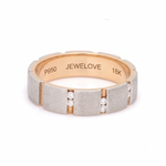 Load image into Gallery viewer, Platinum &amp; Rose Gold Couple Rings with Diamond JL PT 1112
