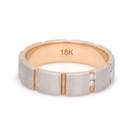 Load image into Gallery viewer, Platinum &amp; Rose Gold Couple Rings with Diamond JL PT 1112
