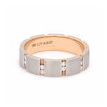 Load image into Gallery viewer, Platinum &amp; Rose Gold Couple Rings with Diamond JL PT 1112
