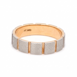 Load image into Gallery viewer, Platinum &amp; Rose Gold Couple Rings with Diamond JL PT 1112
