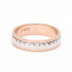 Load image into Gallery viewer, Designer Platinum &amp; Rose Gold Couple Rings JL PT 1113
