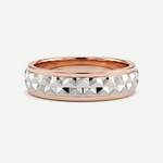 Load image into Gallery viewer, Designer Platinum &amp; Rose Gold Couple Rings JL PT 1113
