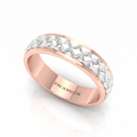 Load image into Gallery viewer, Designer Platinum &amp; Rose Gold Couple Rings JL PT 1113
