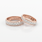 Load image into Gallery viewer, Designer Platinum &amp; Rose Gold Couple Rings JL PT 1113
