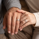 Load image into Gallery viewer, Designer Unisex Platinum &amp; Rose Gold Couple Rings JL PT 1120
