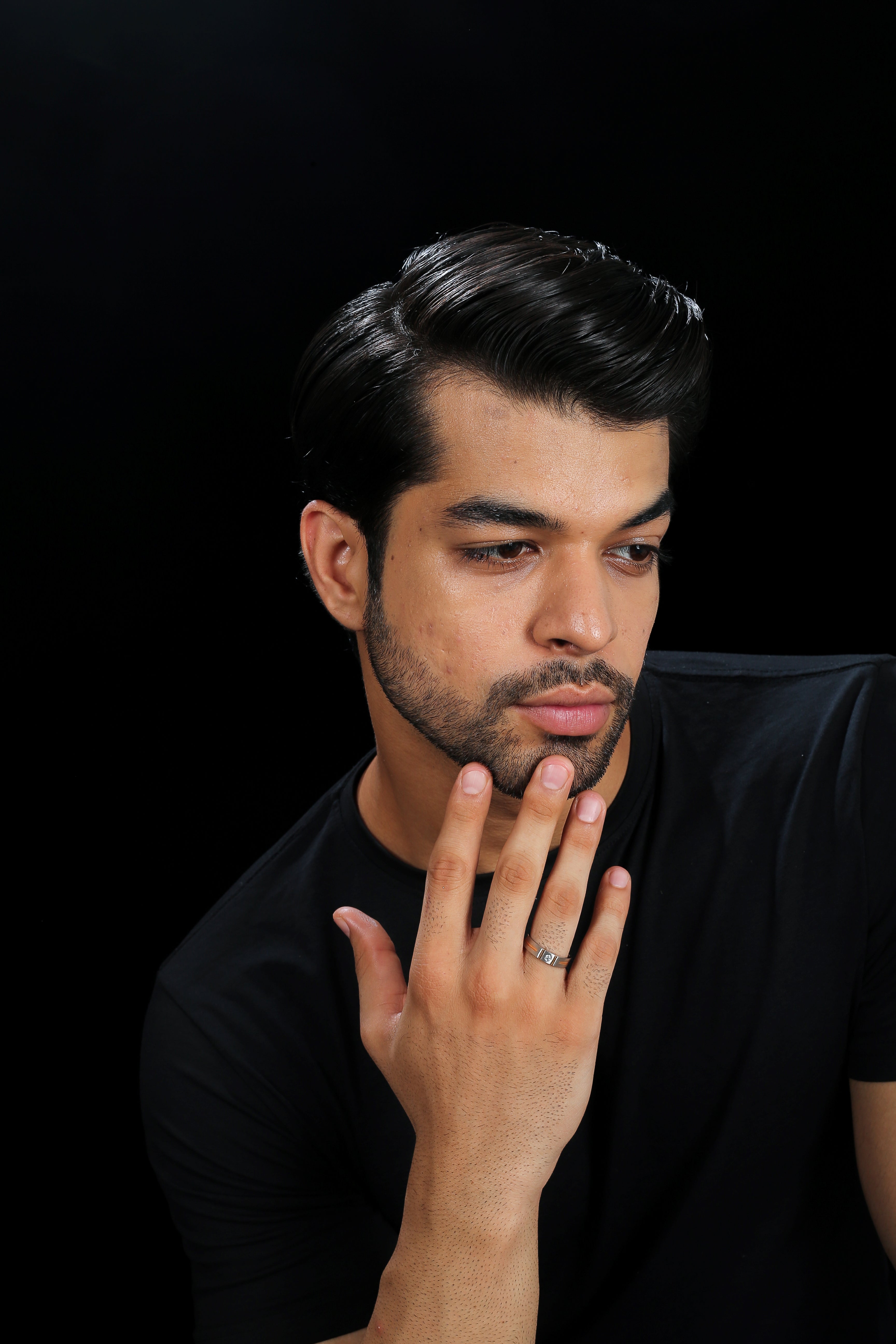 Platinum & Rose Gold Single Diamond Ring for Men JL PT 1143   Jewelove.US