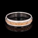Load image into Gallery viewer, Platinum &amp; Rose Gold Unisex Ring JL PT 1156
