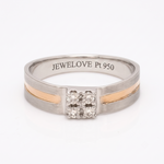 Load image into Gallery viewer, Platinum &amp; Rose Gold Diamond Ring for Men JL PT 1157
