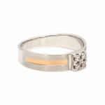 Load image into Gallery viewer, Platinum &amp; Rose Gold Diamond Ring for Men JL PT 1157
