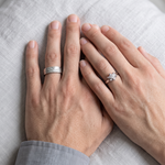 Load image into Gallery viewer, Platinum Single Diamond Men's &amp; Solitaire-Look Women's Rings JL PT 1255
