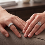 Load image into Gallery viewer, Platinum Love Bands Diamond Rings for Couple JL PT 1259
