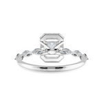 Load image into Gallery viewer, 30-Pointer Emerald Cut Solitaire Halo Diamonds with Pear Cut Diamonds Platinum Ring JL PT 1272
