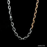 Load image into Gallery viewer, Men of Platinum | Rose Gold Cable Links Heavy Chain for Men JL PT 1275   Jewelove.US
