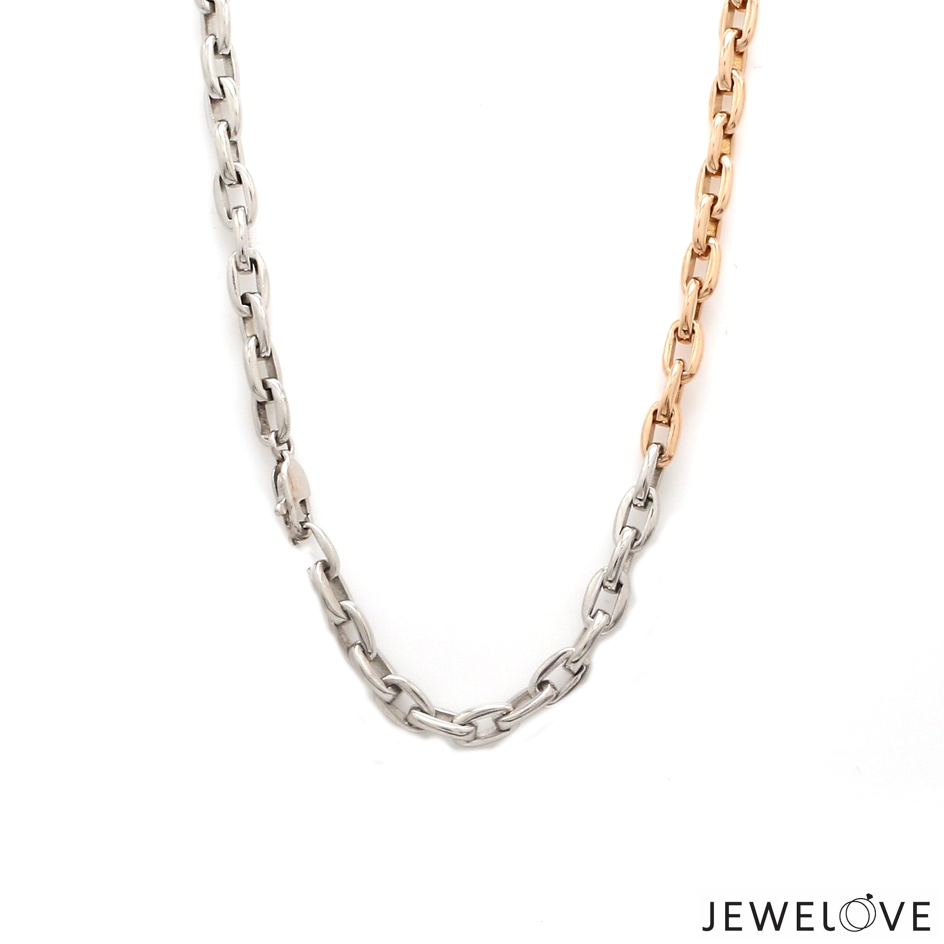 Men of Platinum | Rose Gold Cable Links Heavy Chain for Men JL PT 1275   Jewelove.US