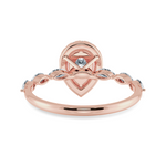 Load image into Gallery viewer, 70-Pointer Pear Cut Solitaire Halo Diamonds with Marquise Cut Diamonds Accents 18K Rose Gold Ring JL AU 1276R-B   Jewelove.US
