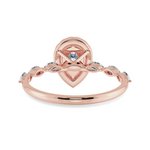 Load image into Gallery viewer, 50-Pointer Pear Cut Solitaire Halo Diamonds with Marquise Cut Diamonds Accents 18K Rose Gold Ring JL AU 1276R-A   Jewelove.US
