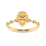 Load image into Gallery viewer, 70-Pointer Pear Cut Solitaire Halo Diamond with Marquise Accents 18K Yellow Gold Ring JL AU 1276Y-B   Jewelove.US
