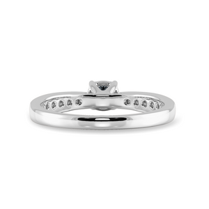70-Pointer Cushion Cut Solitaire Diamond Shank Platinum Engagement Ring JL PT 1279-B   Jewelove.US