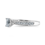 Load image into Gallery viewer, 70-Pointer Emerald Cut Solitaire Diamond Shank Platinum Ring JL PT 1280-B   Jewelove.US
