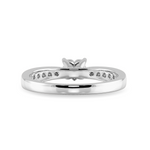 Load image into Gallery viewer, 50-Pointer Heart Cut Solitaire Diamond Shank Platinum Ring JL PT 1281-A   Jewelove.US
