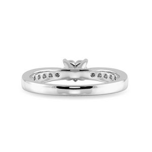 50-Pointer Heart Cut Solitaire Diamond Shank Platinum Ring JL PT 1281-A   Jewelove.US