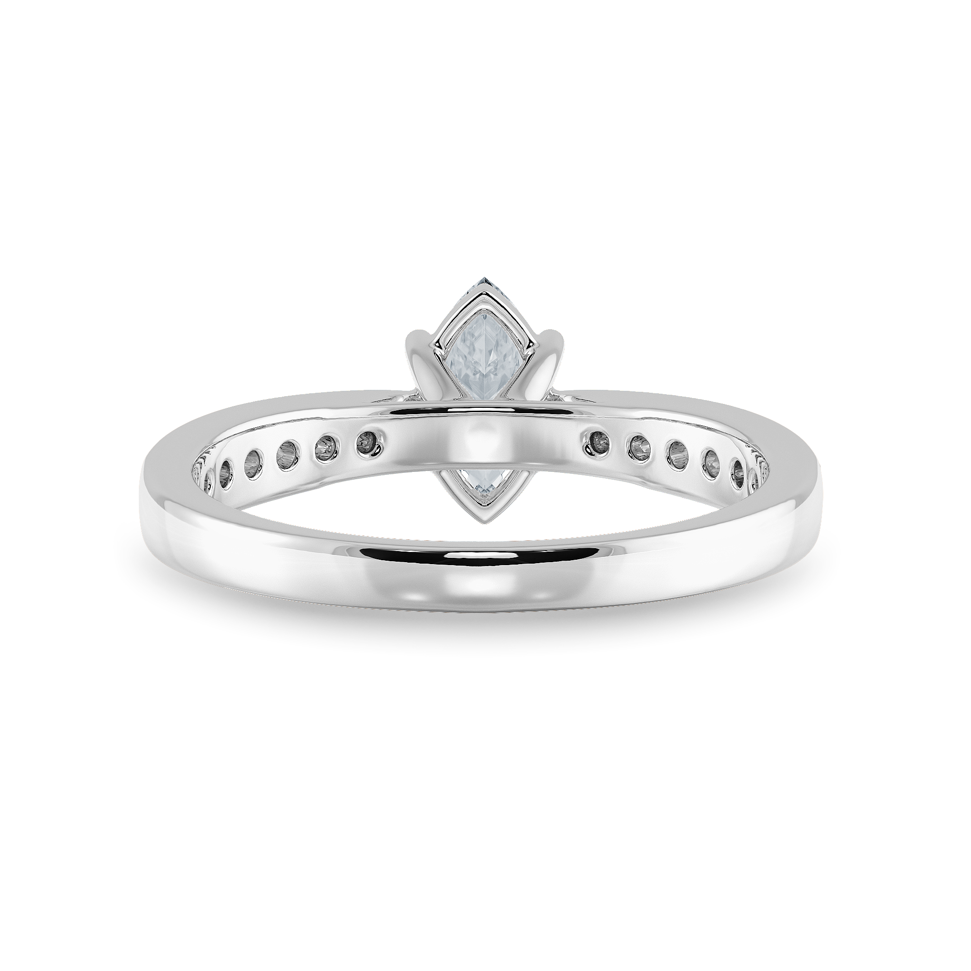 30-Pointer Marquise Cut Solitaire Diamond Shank Platinum Ring JL PT 1282   Jewelove.US