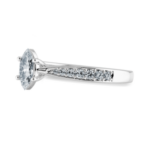 70-Pointer Marquise Cut Solitaire Diamond Shank Platinum Ring JL PT 1282-B   Jewelove.US