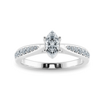 Load image into Gallery viewer, 50-Pointer Marquise Cut Solitaire Diamond Shank Platinum Ring JL PT 1282-A   Jewelove.US
