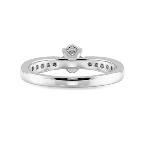 50-Pointer Oval Cut Solitaire Diamond Shank Platinum Ring JL PT 1283-A   Jewelove.US
