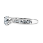 Load image into Gallery viewer, 30-Pointer Oval Cut Solitaire Diamond Shank Platinum Ring JL PT 1283   Jewelove.US
