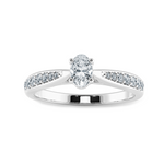 Load image into Gallery viewer, 50-Pointer Oval Cut Solitaire Diamond Shank Platinum Ring JL PT 1283-A   Jewelove.US
