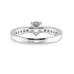 Load image into Gallery viewer, 30-Pointer Pear Cut Solitaire Diamond Shank Platinum Ring JL PT 1284   Jewelove.US
