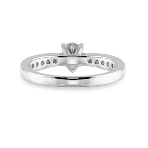 50-Pointer Pear Cut Solitaire Diamond Shank Platinum Ring JL PT 1284-A   Jewelove.US