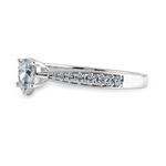 Load image into Gallery viewer, 30-Pointer Pear Cut Solitaire Diamond Shank Platinum Ring JL PT 1284   Jewelove.US
