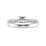 Load image into Gallery viewer, 30-Pointer Princess Cut Solitaire Diamond Shank Platinum Ring JL PT 1285   Jewelove.US
