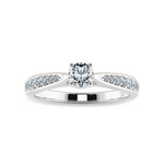 Load image into Gallery viewer, 30-Pointer Solitaire Diamond Shank Platinum Ring JL PT 1286   Jewelove.US
