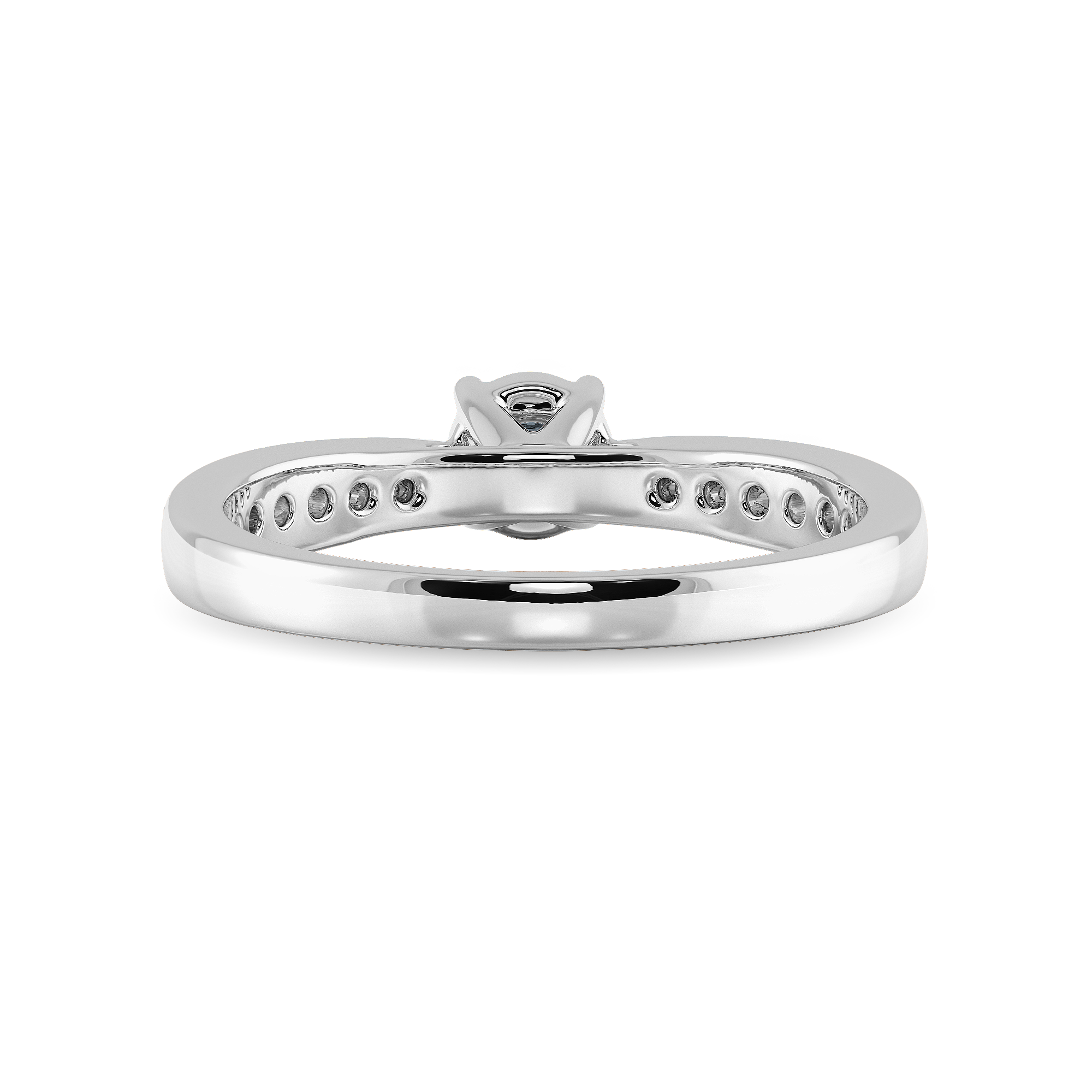 30-Pointer Solitaire Diamond Shank Platinum Ring JL PT 1286   Jewelove.US