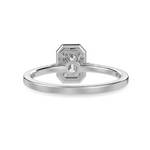 Load image into Gallery viewer, 50-Pointer Emerald Cut Solitaire Halo Diamond Shank Platinum Ring JL PT 1288-A   Jewelove.US
