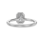 Load image into Gallery viewer, 70-Pointer Emerald Cut Solitaire Halo Diamond Shank Platinum Ring JL PT 1288-B   Jewelove.US
