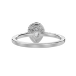 Load image into Gallery viewer, 50-Pointer Pear Cut Solitaire Halo Diamond Shank Platinum Ring JL PT 1292-A   Jewelove.US
