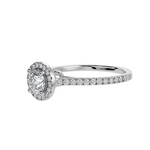 Load image into Gallery viewer, 1-Carat Solitaire Halo Diamond Shank Platinum Ring JL PT 1294-C   Jewelove.US
