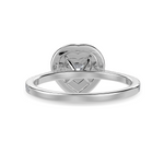 Load image into Gallery viewer, 50-Pointer Heart Cut Solitaire Double Halo Diamond Shank Platinum Ring JL PT 1297-A   Jewelove.US
